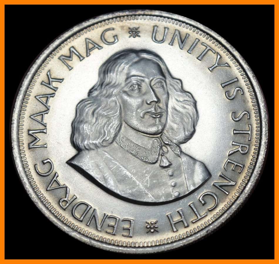 1961 Republic of S.A. : 50 Cent : Excellent PROOF Coin, as per Photo.