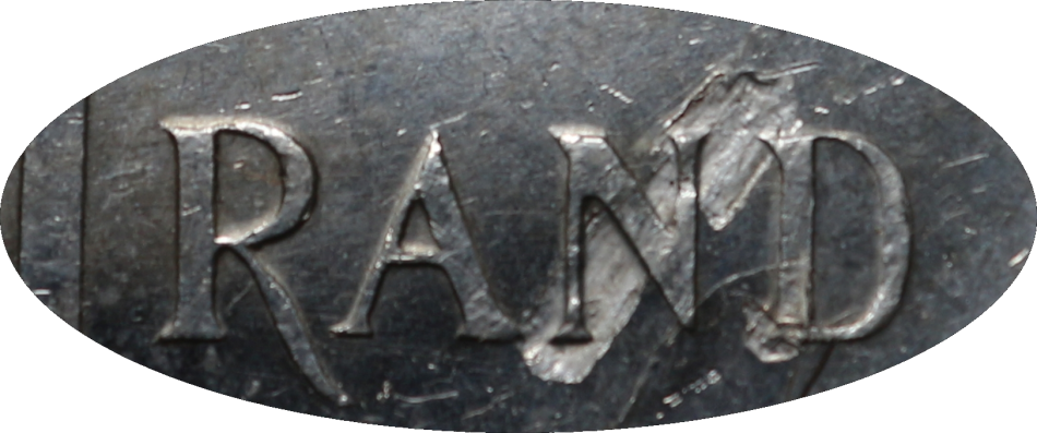 1966 : Rep. S.A : One Rand : Afrik : "Taggear" ear, Coin in AUNC Conditions + Error Coin?
