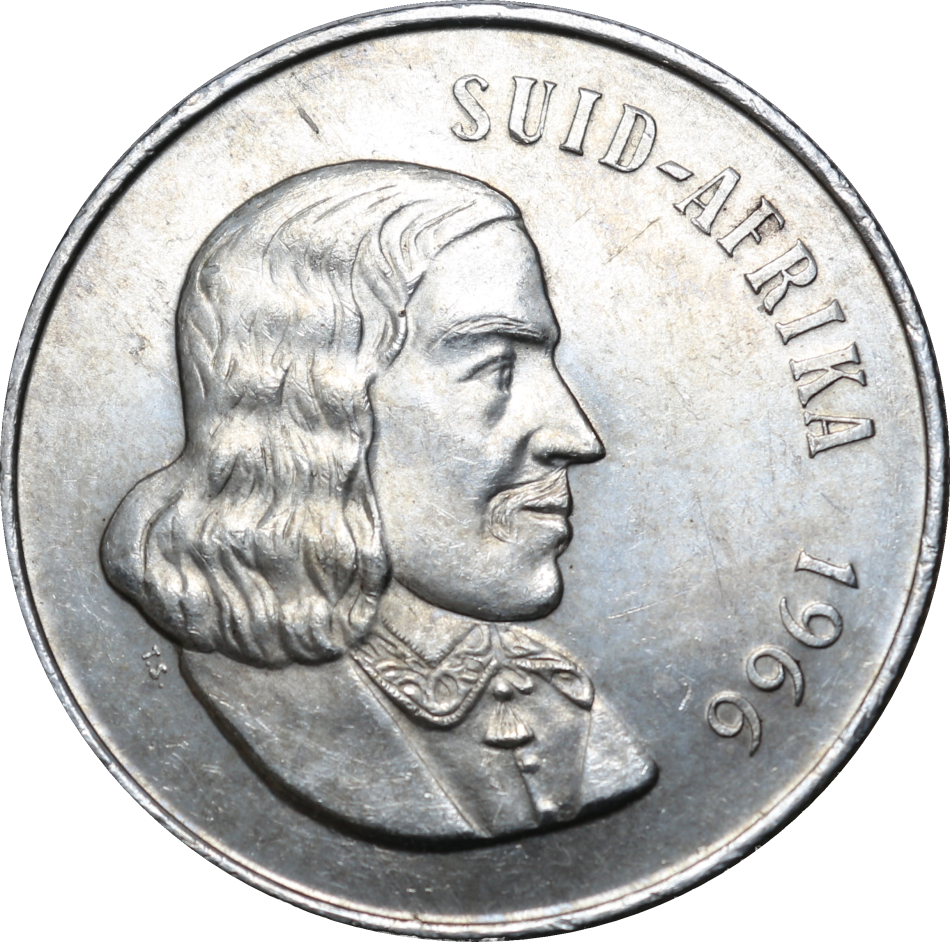 1966 : Rep. S.A : One Rand : Afrik : "Taggear" ear, Coin in AUNC Conditions + Error Coin?