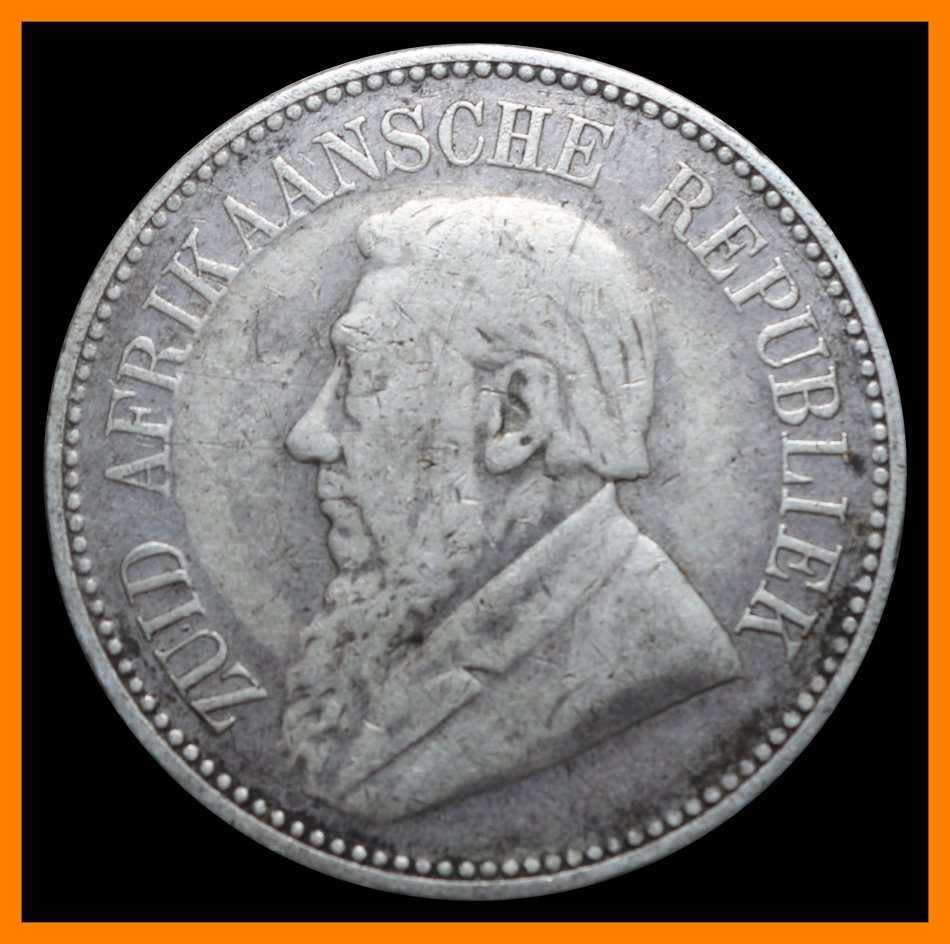 1895 : Z.A.R.. : Two and a Half Shillings : Circulated Coin, as per Photo.