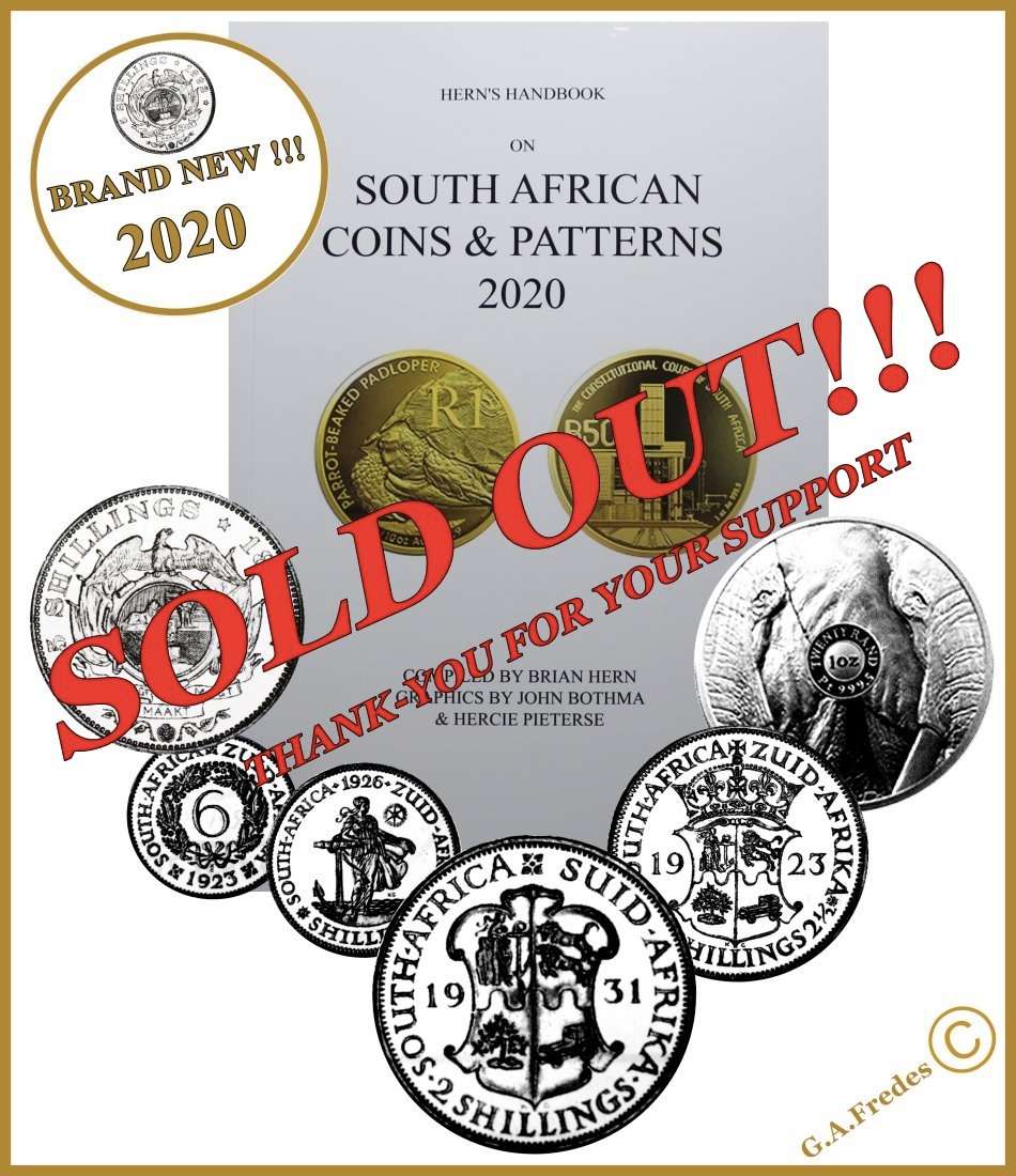 BRAND NEW! 2020 Every Collector´s "Must Have!"  The 2020 Hern´s Catalogue of S.A. Coins & Patterns.