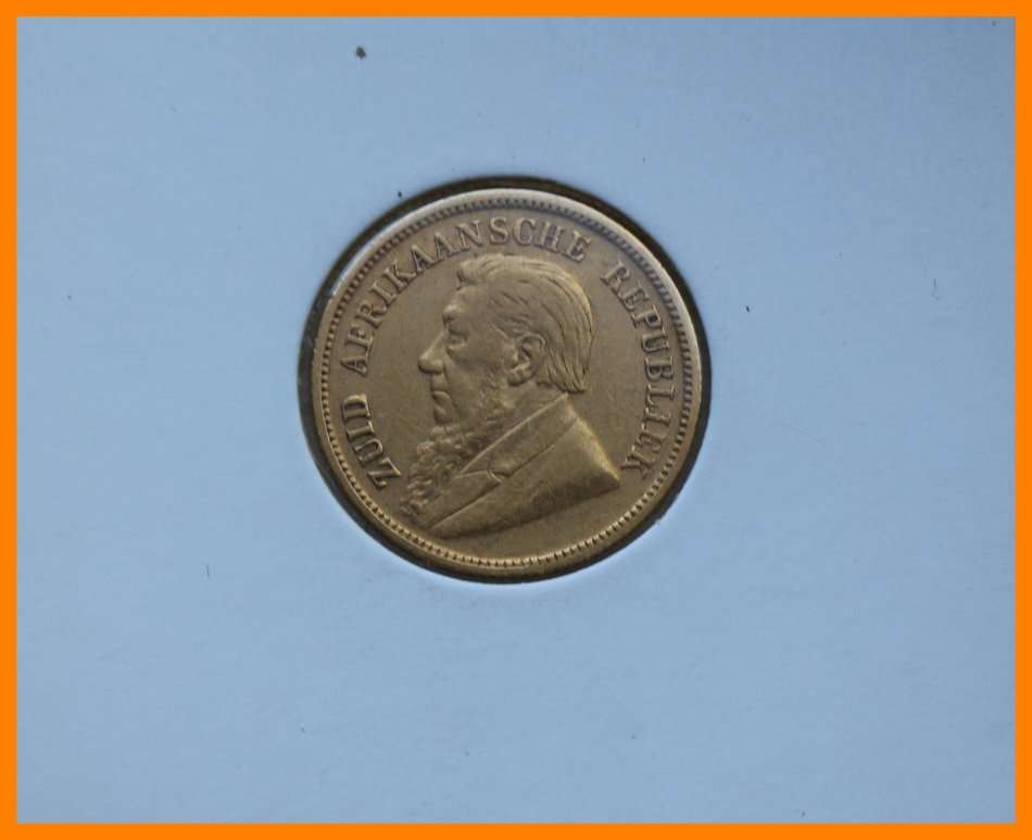 1894 : ZUID AFRIKAANSCHE  REPUBLIEK : 1/2 POND Good Grade, Descrition Below, as per Photo.