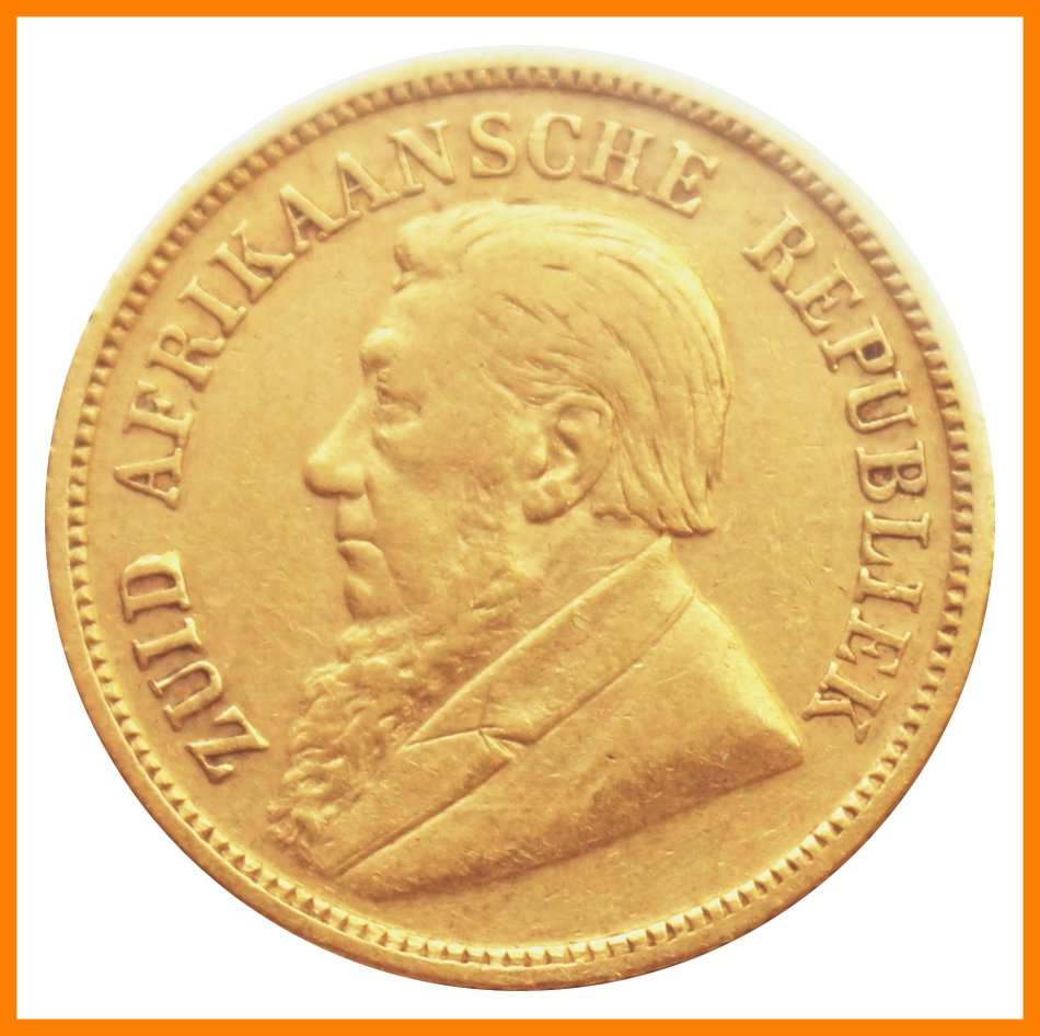 1894 : ZUID AFRIKAANSCHE  REPUBLIEK : 1/2 POND Good Grade, Descrition Below, as per Photo.