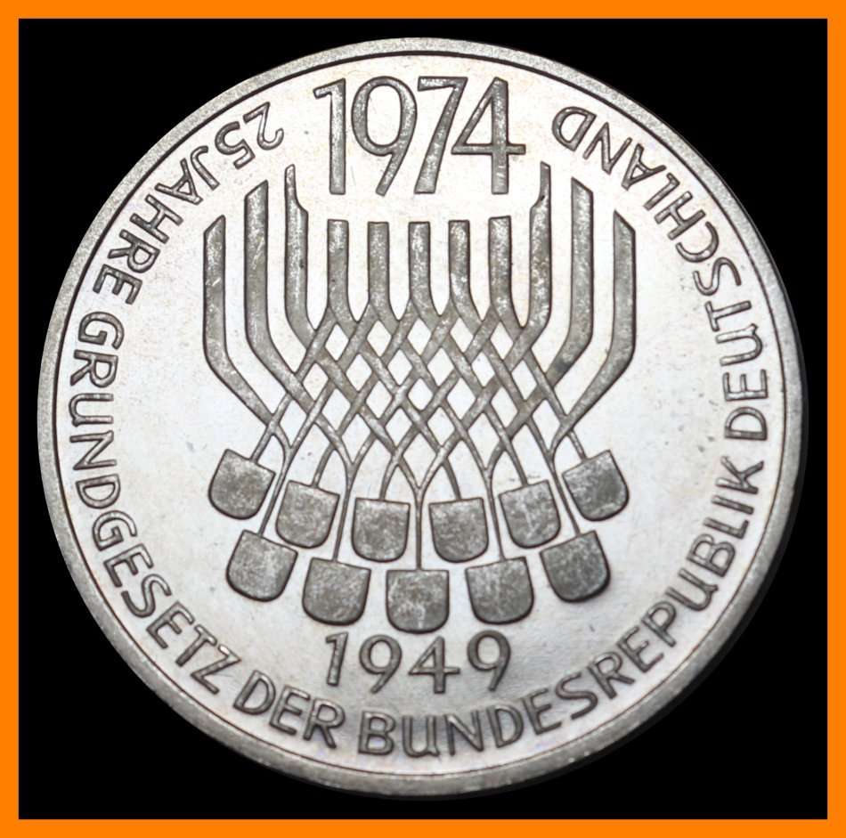 1974 : GERMAN FEDERAL REPUBLIC  5 Deutsche Mark Commemorative Coin, (Silver Coin) as per Photo.
