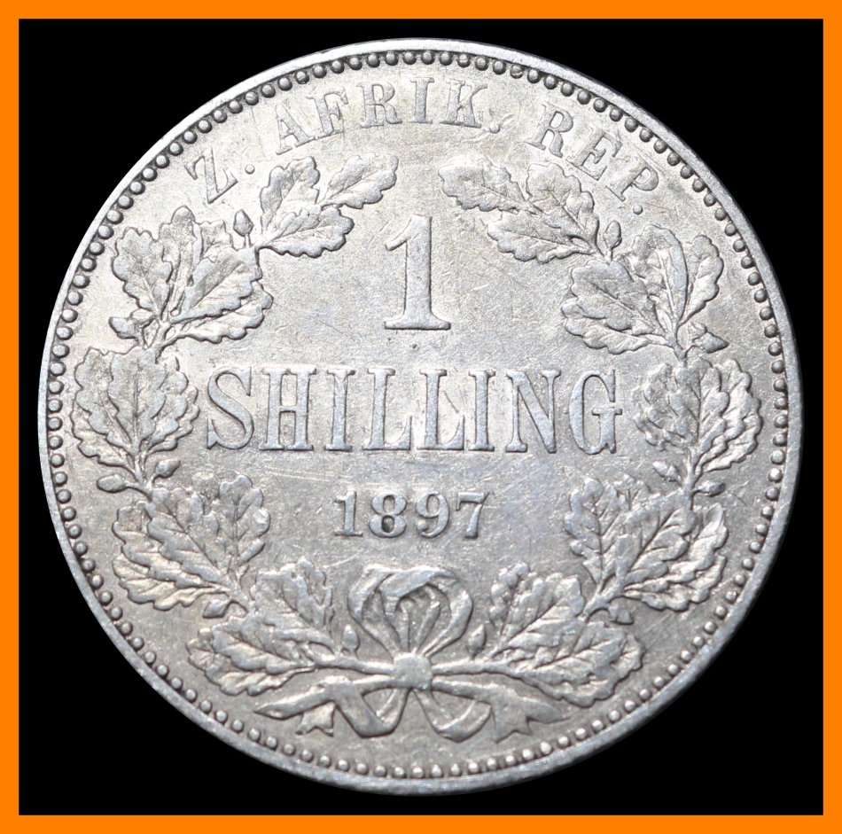 1897 : ZUID AFRIKAANSCHE REPUBLIEK :One Shilling in Circulated Condition, as per Photo.