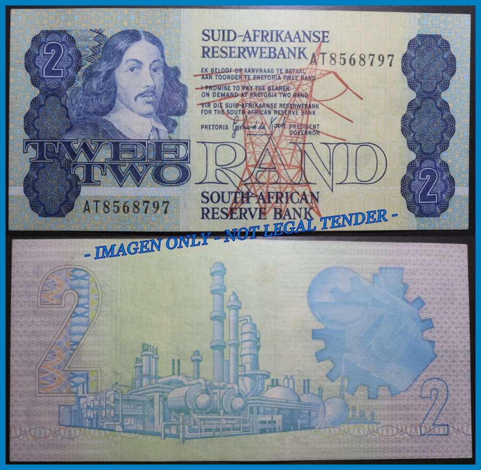 1984 S. A. Bank Note : TWEE RAND / TWO RAND : GPC de KOCK : AUNC Condition, as per Photo.