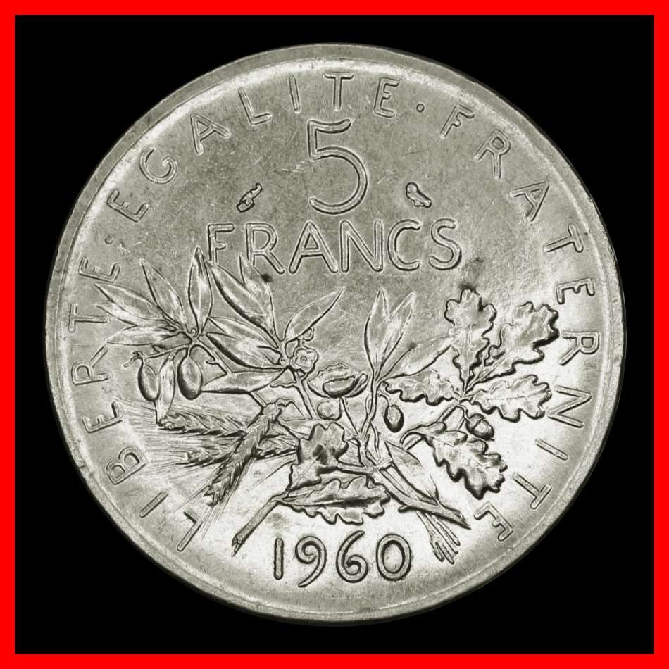 1960 : FRANCE : 5 FRANCS : Coin in Almost UNC High Condition, as per Photo.