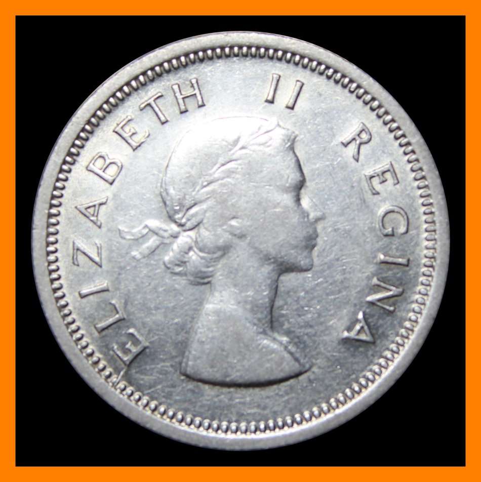1960 Union of S.A. : ONE SHILLING : COIN CIRCULATED IN GOOD CONDITION. as per Photo.