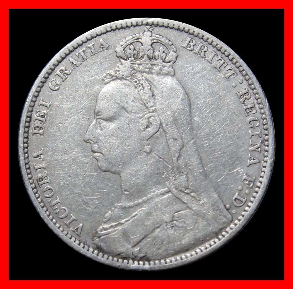 1889 : Great Britain  : ONE SHILLING : Coin in Circulated Condition, as per Photo.