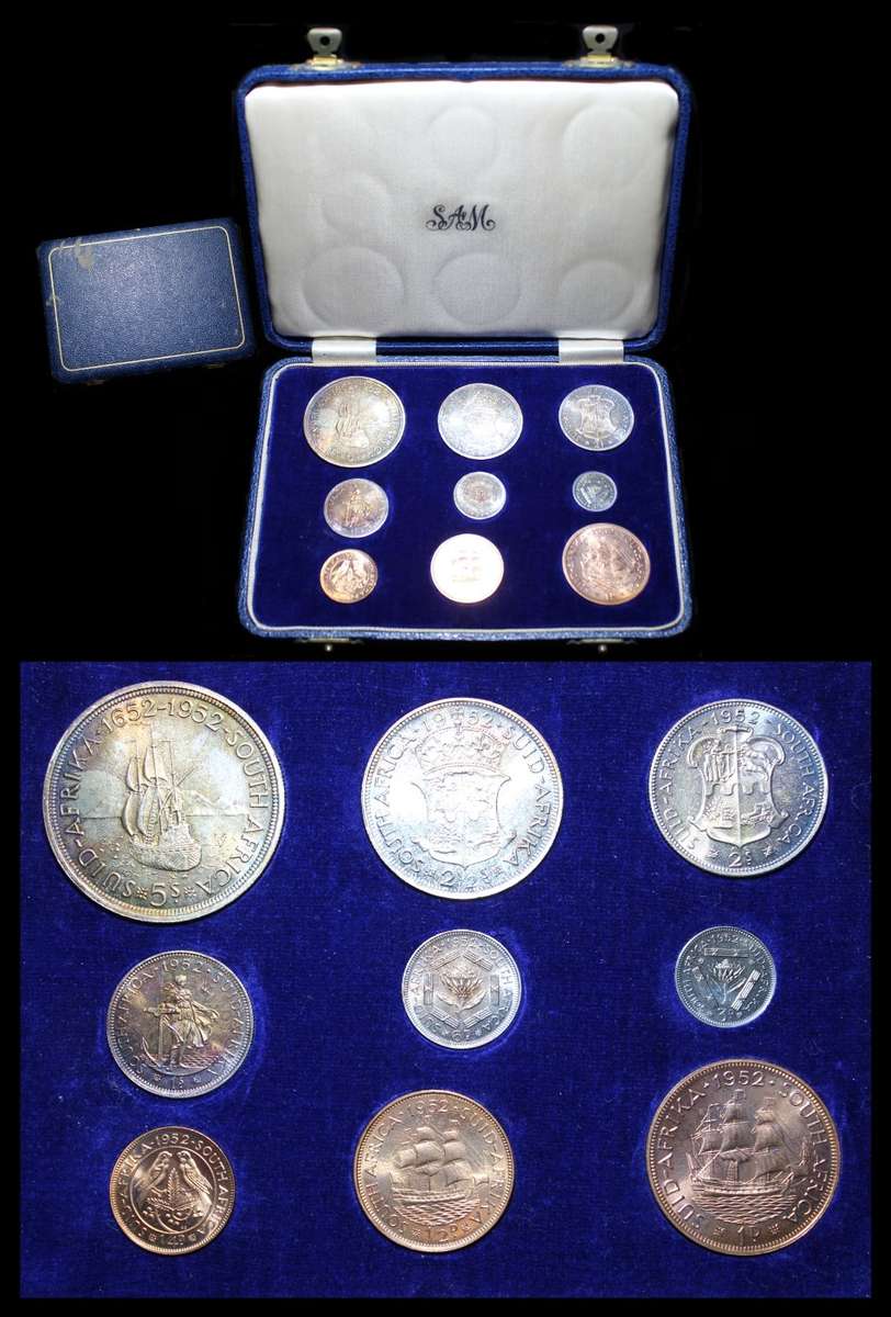 1952 : Rep. of South Africa : Short Proof Set : Excellent Conditions : no Gold as per Photo.