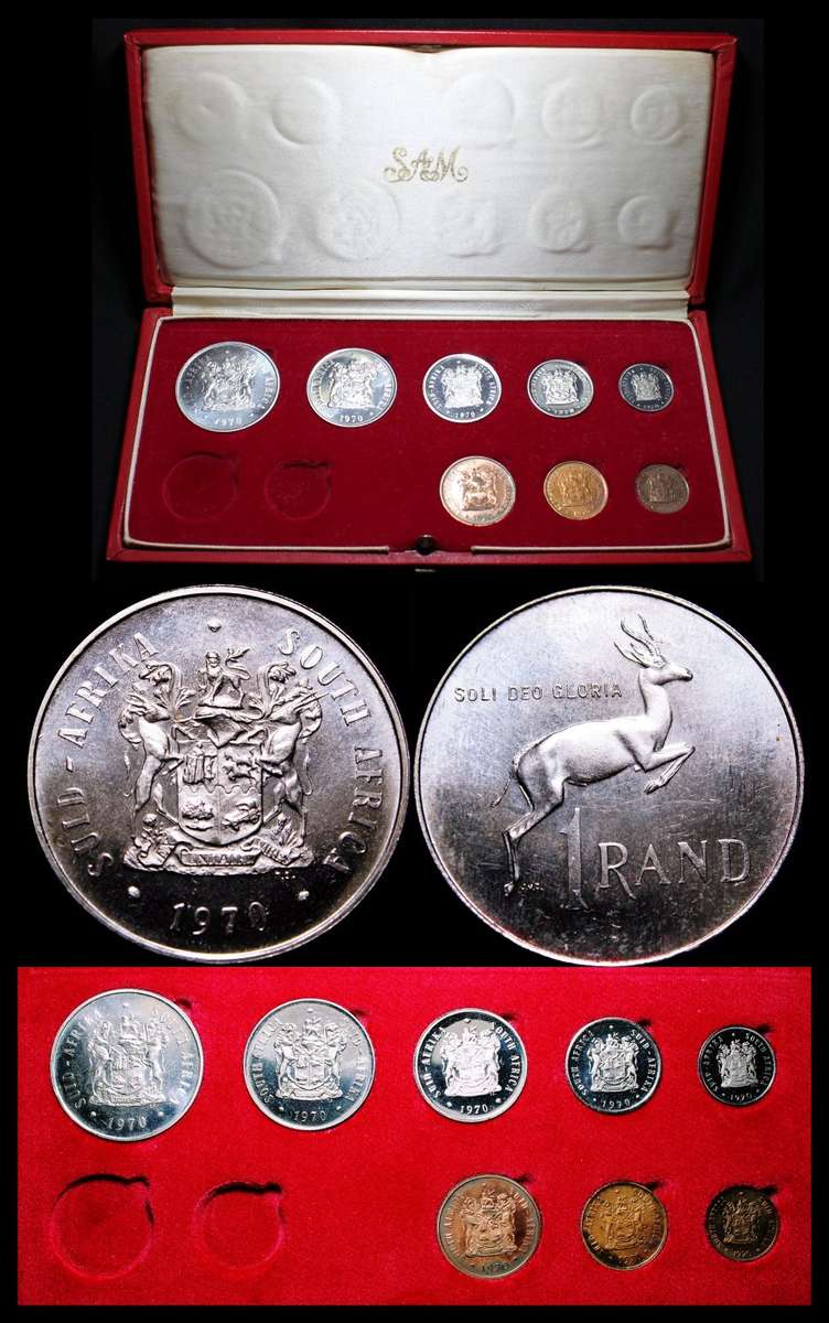 1970 :Republic of  S. A : Long Proof Set in Good Condition (No Gold Coins),as per Photo.