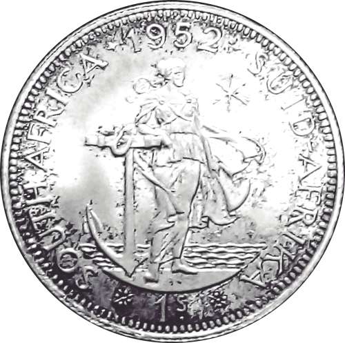 1952 Union of S.A. : One Shillings : Coin in Proof Conditions, 1.500 Minted, as per Photo.