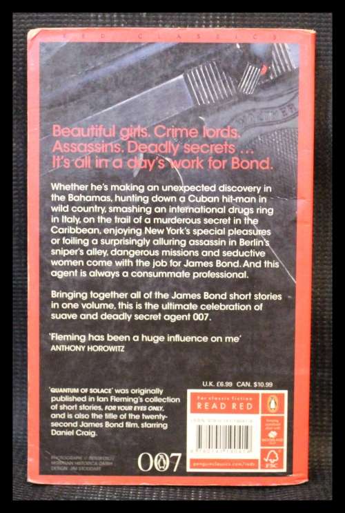 Quantum of  the Solace : The Complete  007 James Bond, Short Stories : Ian Flemig, Penguin 2008.