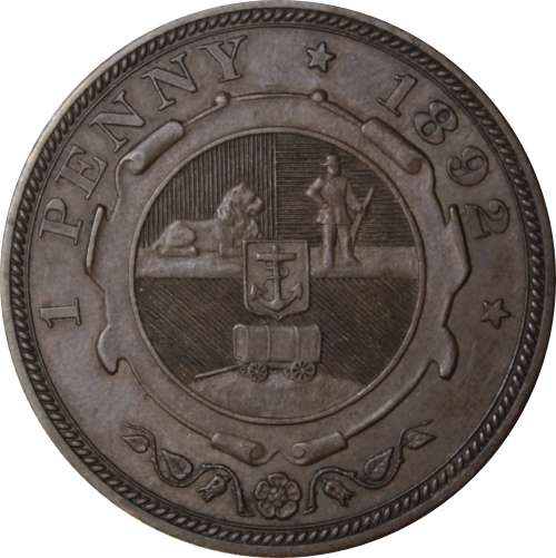 1892 ZUID AFRIKAANSCHE  REPUBLIEK : 1 PENNY :  Circulated Coin in Good Conditions , as per Photo.