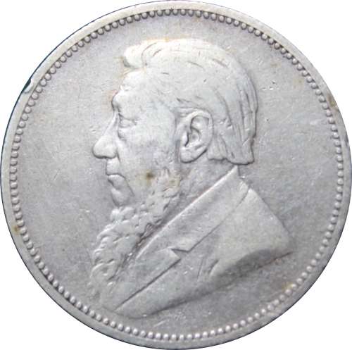 1893 Z.AR. : Two Shillings :  Circ/Coind, Minted 106.951, Acceptable Cond. Rare/H.G. As per Photo.