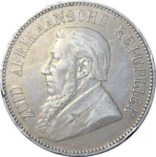 1892 Z.AR. : 5 Shillings :  DOUBLE SHAFT in Circulated Coinditions, RIM NICKS M4.327. As per Photo.