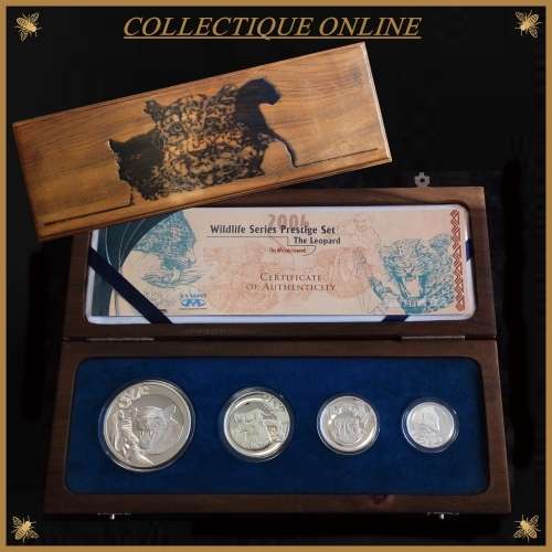 2004 R.S.A : EXCELLENT PROOF SET -SILVER WILDLIFE SERIES, LEOPARD -THE AFRICAN LEGEND- As per Photo.