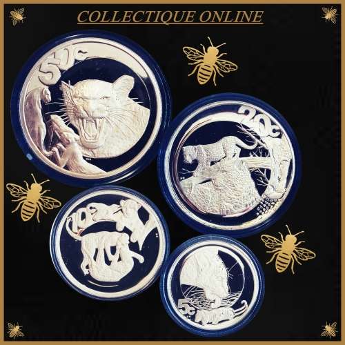 2004 R.S.A : EXCELLENT PROOF SET -SILVER WILDLIFE SERIES, LEOPARD -THE AFRICAN LEGEND- As per Photo.