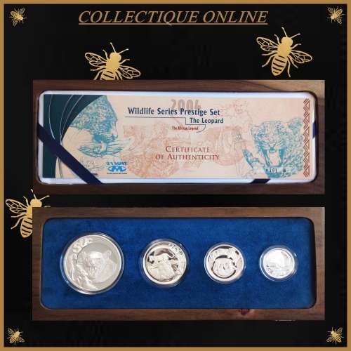 2004 R.S.A : EXCELLENT PROOF SET -SILVER WILDLIFE SERIES, LEOPARD -THE AFRICAN LEGEND- As per Photo.
