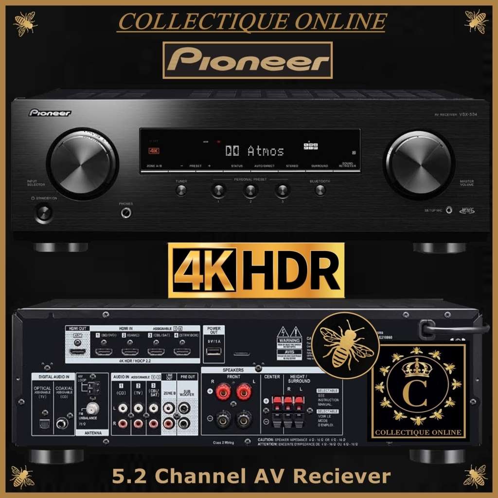 Pioneer : VSX-534 : 5.2 Channel AV Receiver (AMP) : it is almost brand new. As per Photo.