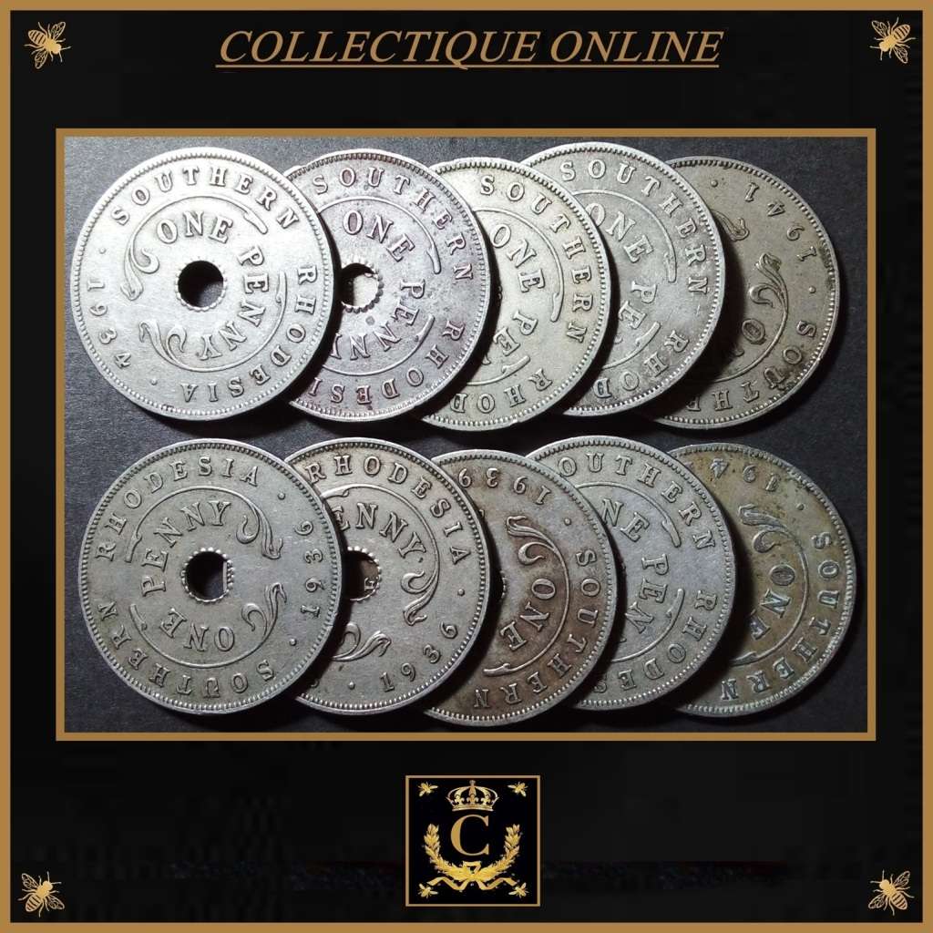 SOUTHERN RHODESIA : ONE PENNY IN CIRCULATE  CONDITIONS : DIFERENT DATES : LOT ONE BID TAKE ALL.