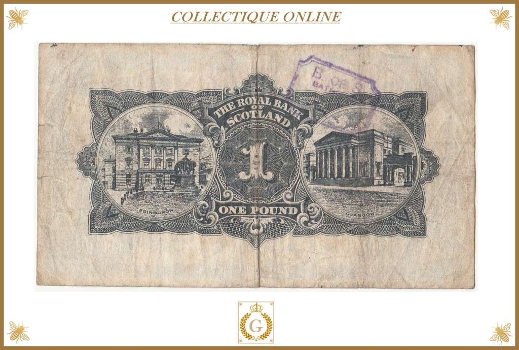 THE ROYAL BANK OF SCOTLAND :  ONE POUND : DATE : 2ND APRIL 1963.  As per Photo.
