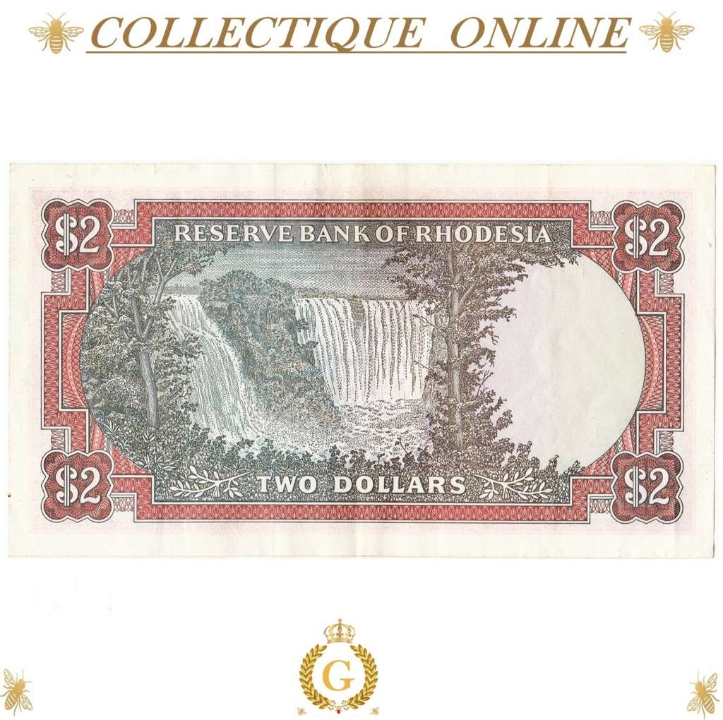 Reserve Bank of Rhodesia : TWO DOLLARS : DATE : SALISBURY, 10TH APRIL, 1979. As Per Scann.