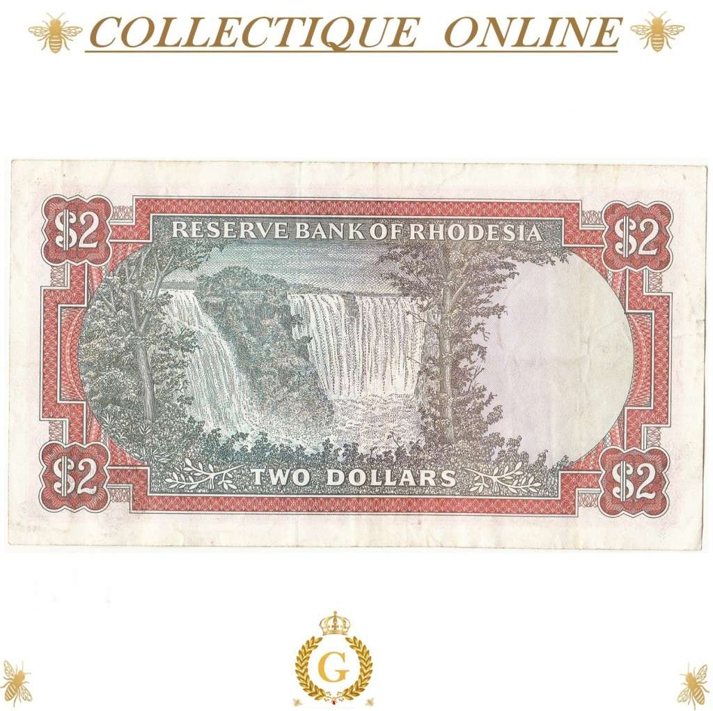 Reserve Bank of Rhodesia : TWO DOLLARS : DATE : SALISBURY, 10TH APRIL, 1979. As Per Scann.