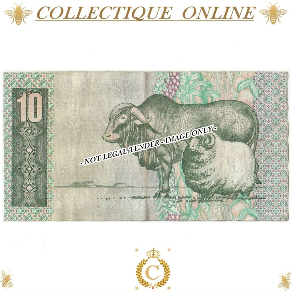 S. A. Bank Note : TIEN RAND/TEN RAND : C. L. STALS  : DATE 1990 : FIRST ISSUE.