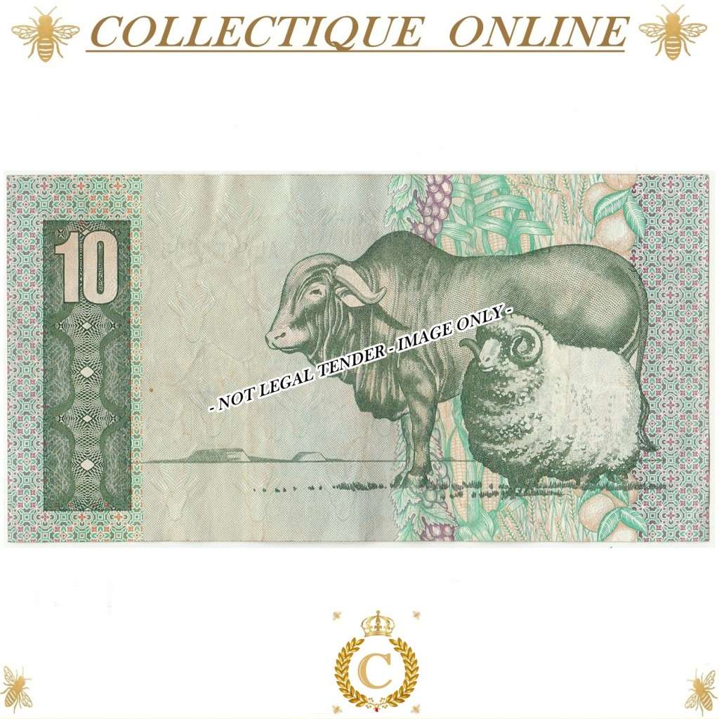 S. A. Bank Note : TIEN RAND/TEN RAND : C. L. STALS  : DATE 1990 : FIRST ISSUE.