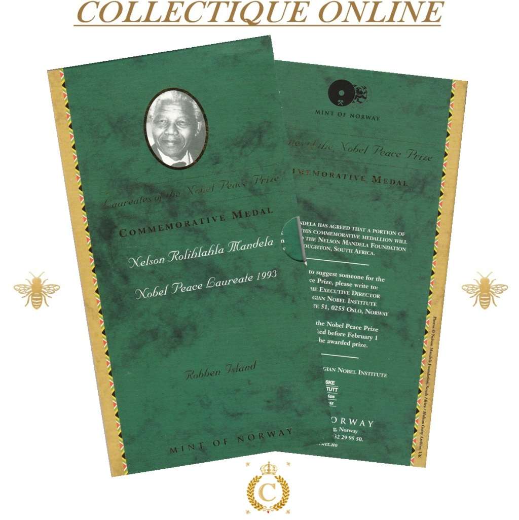 1 TROY OUNCE (STG) Silver Medallion : LAUREATES OF THE NOBEL PEACE PRIZE. DESCRIP. BELOW.