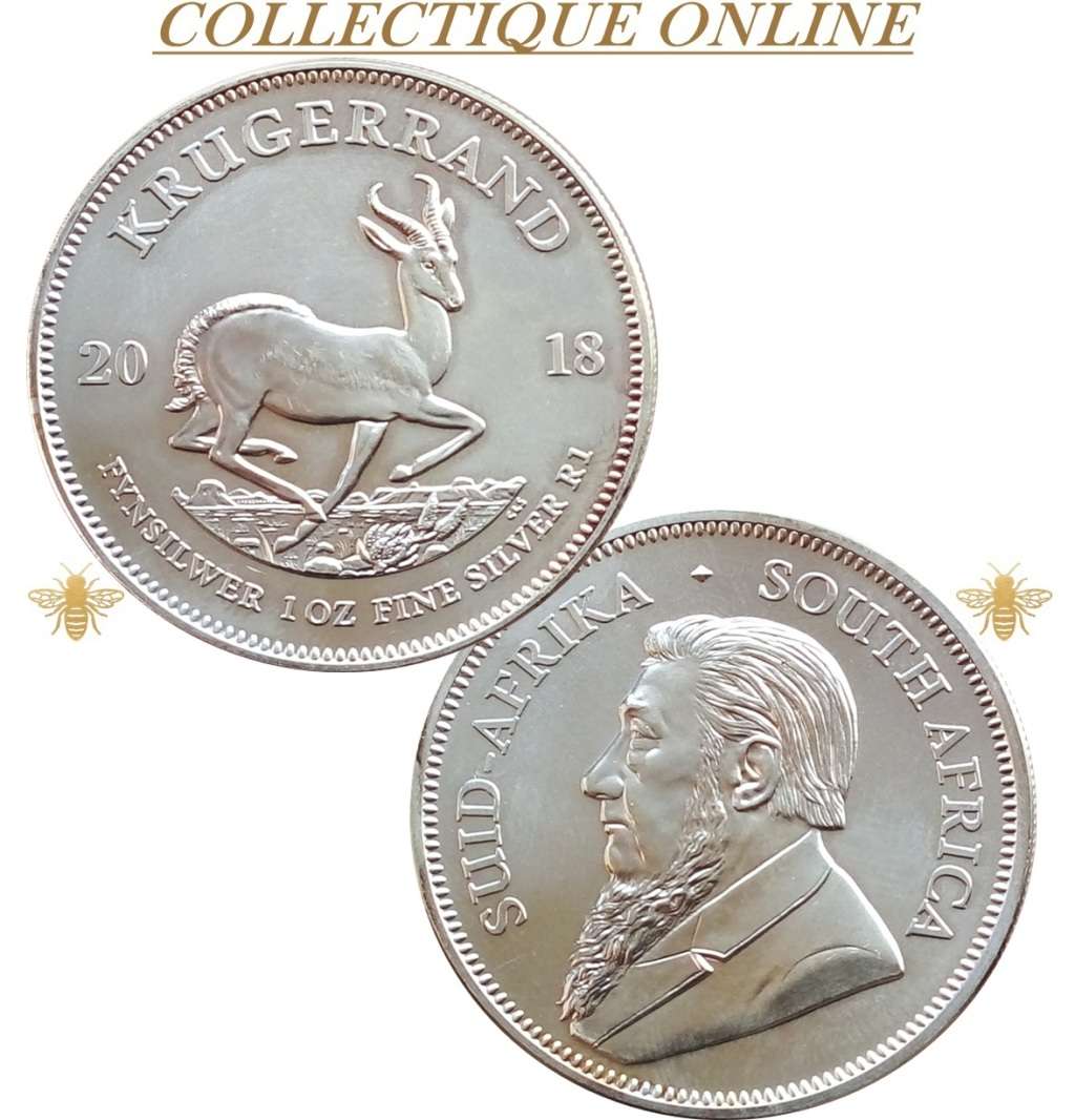 2018 :  1 oz Silver Bullion Krugerrand. As Per Photo.