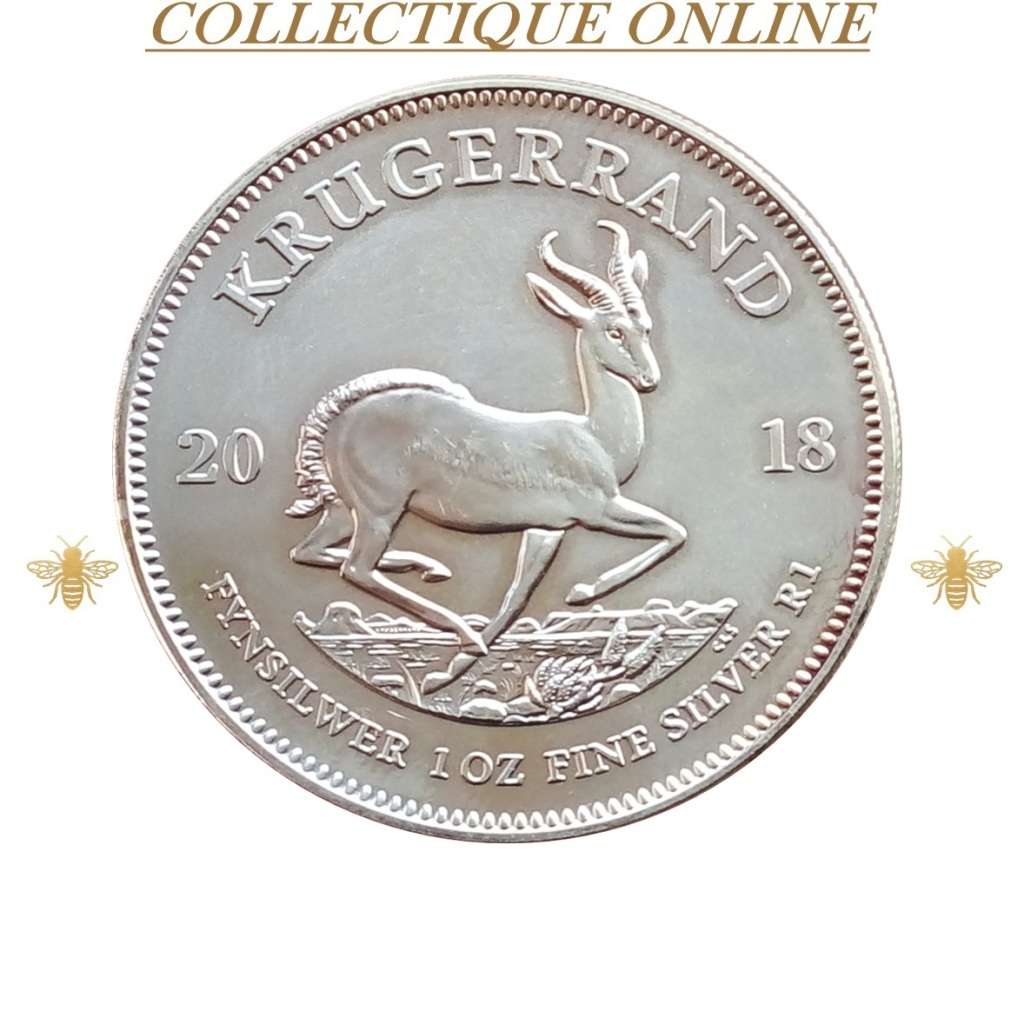 2018 :  1 oz Silver Bullion Krugerrand. As Per Photo.