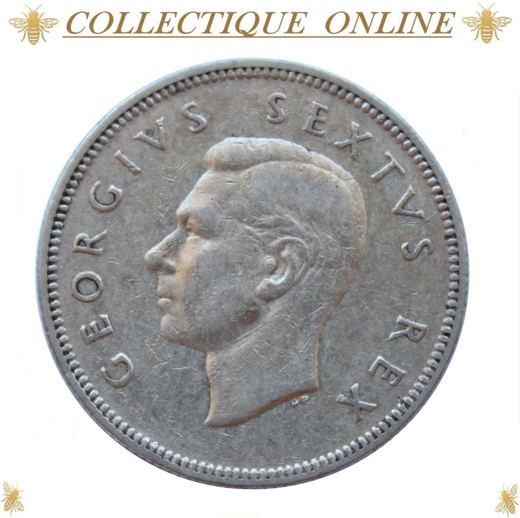 1949 : UNION of S. A. : TWO SHILLINGS :  RARE IN HIGH GRADE TO FIND :  Low Minted 203.933