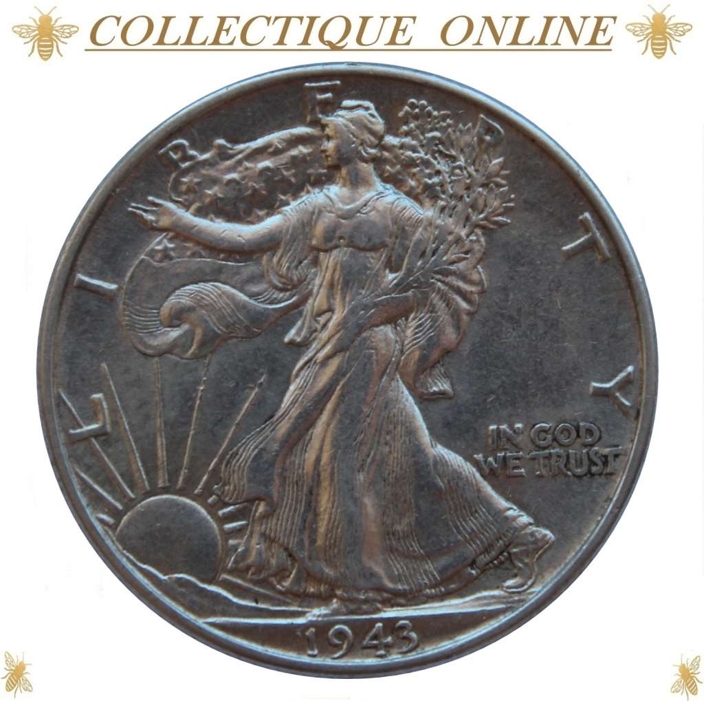 1943 : EE.UU :  LIBERTY : HALF DOLLAR :  Composition: Silver Fineness: 0.9 Weight: 12.5g ASW: 0.3617