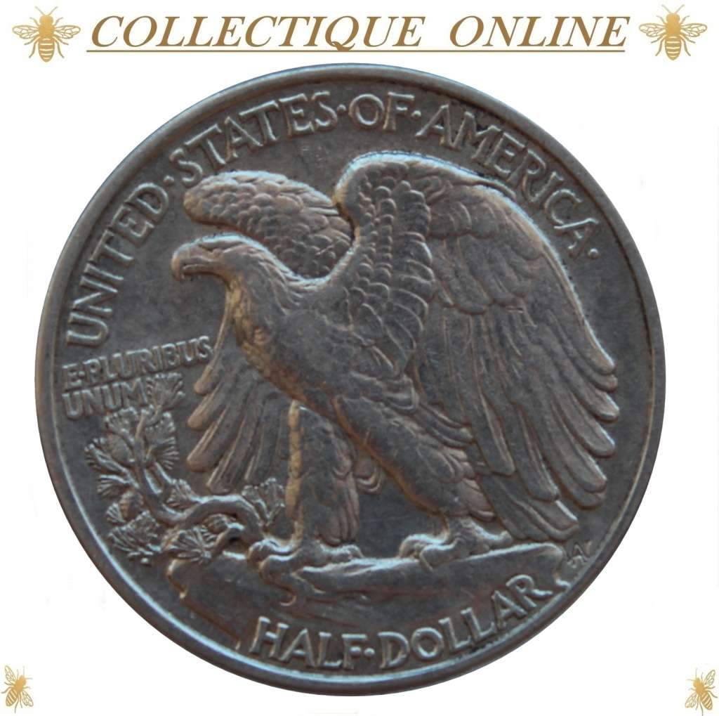 1943 : EE.UU :  LIBERTY : HALF DOLLAR :  Composition: Silver Fineness: 0.9 Weight: 12.5g ASW: 0.3617