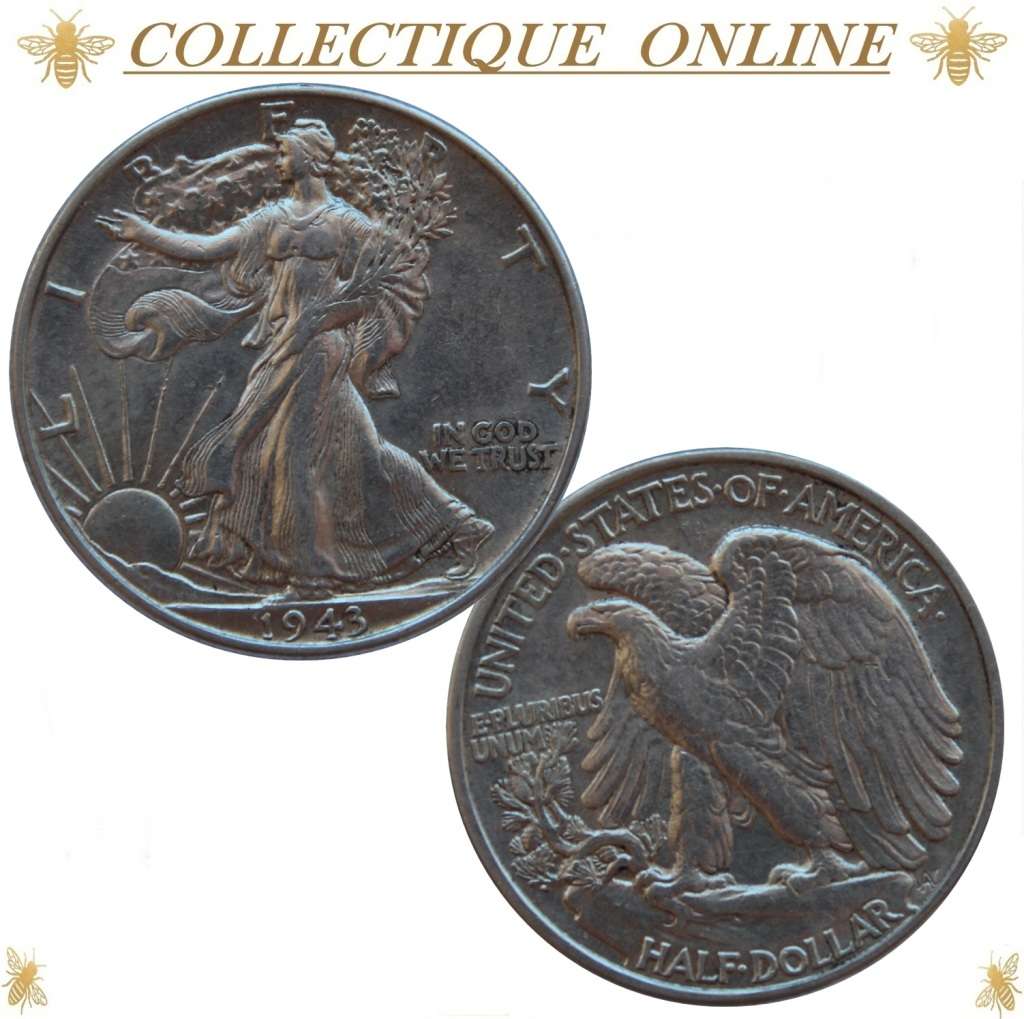 1943 : EE.UU :  LIBERTY : HALF DOLLAR :  Composition: Silver Fineness: 0.9 Weight: 12.5g ASW: 0.3617