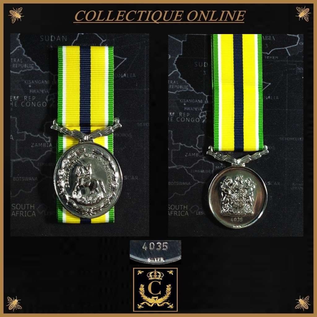 SADF : DEKORASIE - DE WET - DECORATION : Numbered : 4035 : FULL SIZE / METAL : SILVER. As Per Photo.