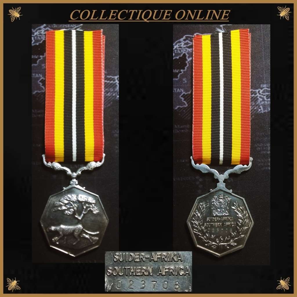 SADF : The Southern Africa Medal  : NUMBERED 023708 : FULL SIZE : As Per Photo.