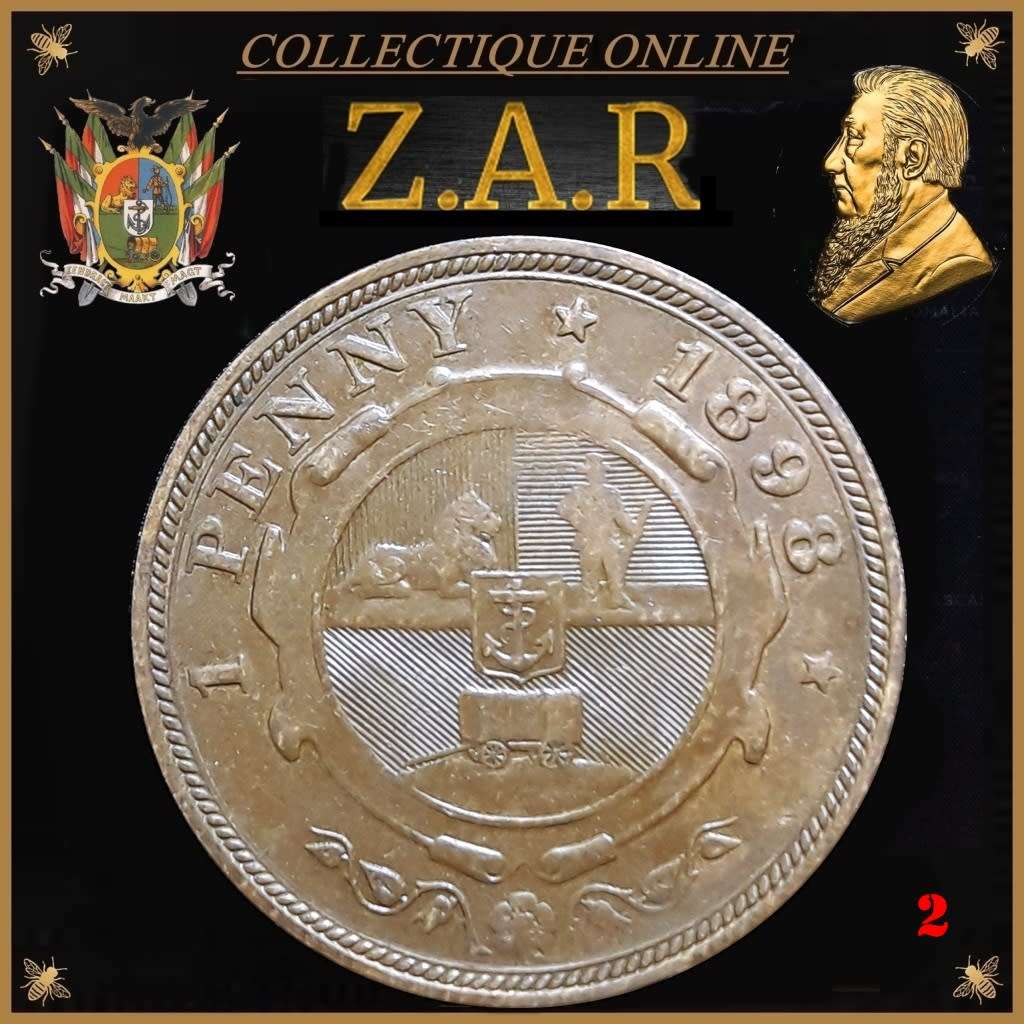 1898 : Z.A.R. : PENNY : Coin Circulated in Good Condition, MINTED: 262.830 / 2 of 4 . As per Photo.