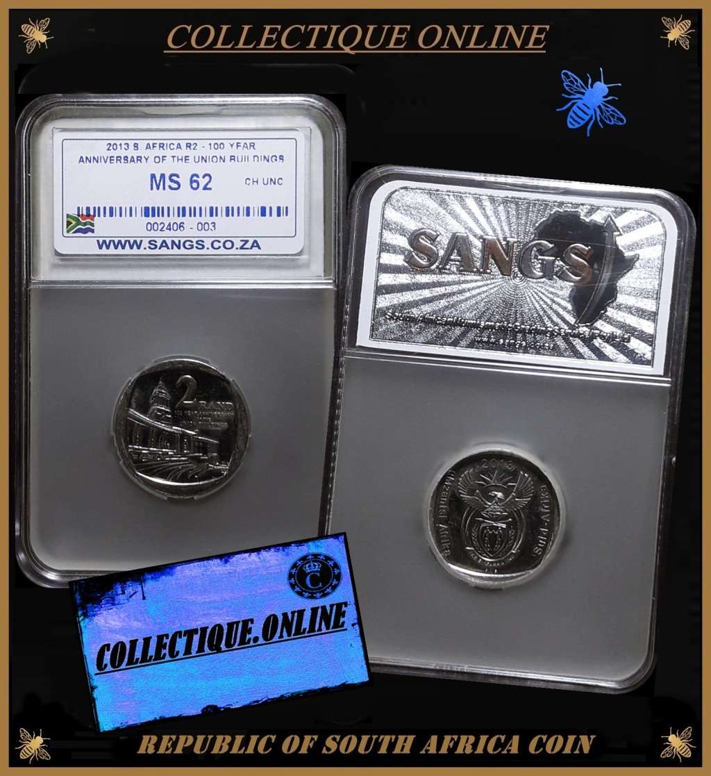 2013 : REP.  of SOUTH AFRICA : 2 R : COMMEMORATIVE : 100 YEARS UNION BUILDINGS: MS 62 GRADED.