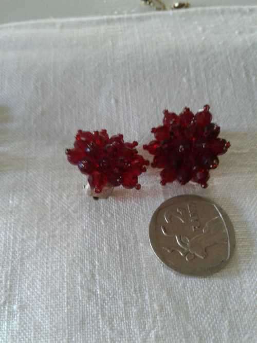 Victorian red crystal set
