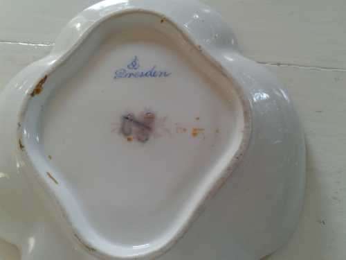 Turquoise blue Dresden bowl