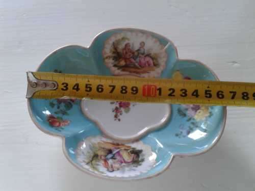 Turquoise blue Dresden bowl