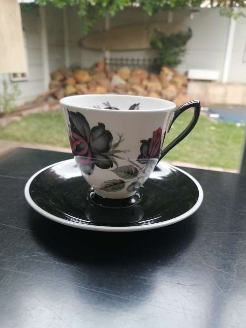 Royal Albert masquerade coffee cup and saucer