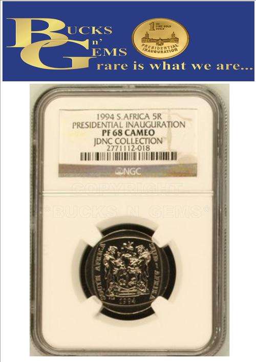 PF68 CAMEO* 1994 PRESIDENTIAL INAUGURATION R5 PROOF **PF68 CAMEO** ONLY FEW CAMEO GRADED- RARE !!!!