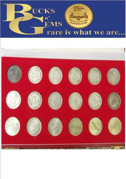 CROWN SET - 5 SHILLING - 80% PURE SILVER & 50% - 18 COINS - 1948 + 1949 + 1952 + 1960 - BID FOR SET
