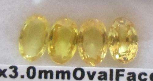 CERTIFIED -NATURAL AUSTRALIAN SAPPHIRES -CEYLON- AAA++ VS1 TOP CANARY Y - 0.263 CTS - VALUE R5000ea