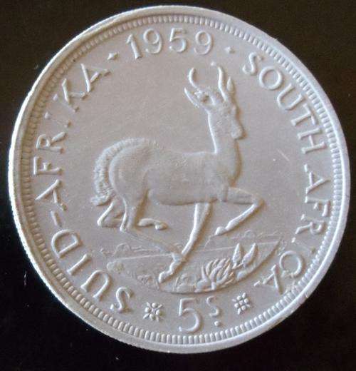 FIBRE MONEY - 1959 UNION 5 SHILLING