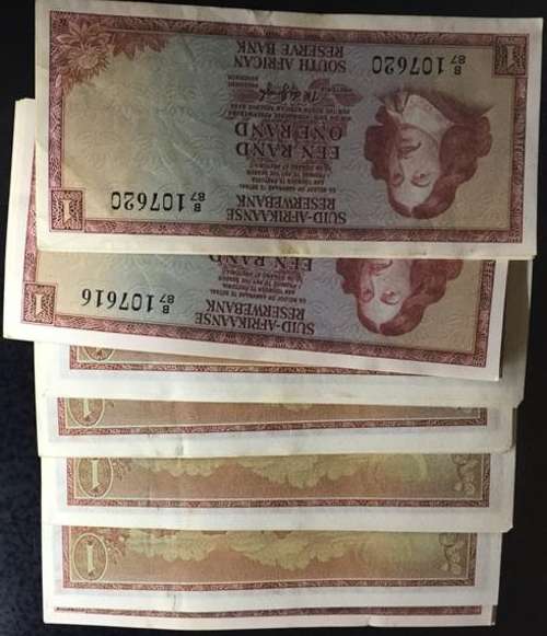 R1 NOTES TW DE JONG "BIG & SMALL" MOST NOTES IN SEQUENCE UNC FROM RESERVE BANK SEAL BID P/NOTE - SEE